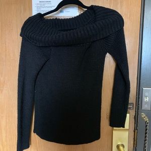 Hollister off the Shoulder Black Sweater